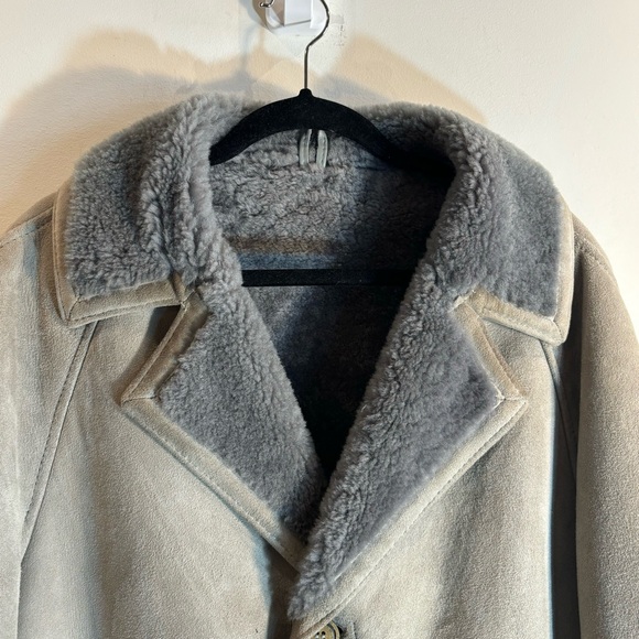 ANTARTEX SHEEPSKINS Sz XL (estimated) 44”!Suede Shearling Lined Peak Collar - Picture 3 of 8